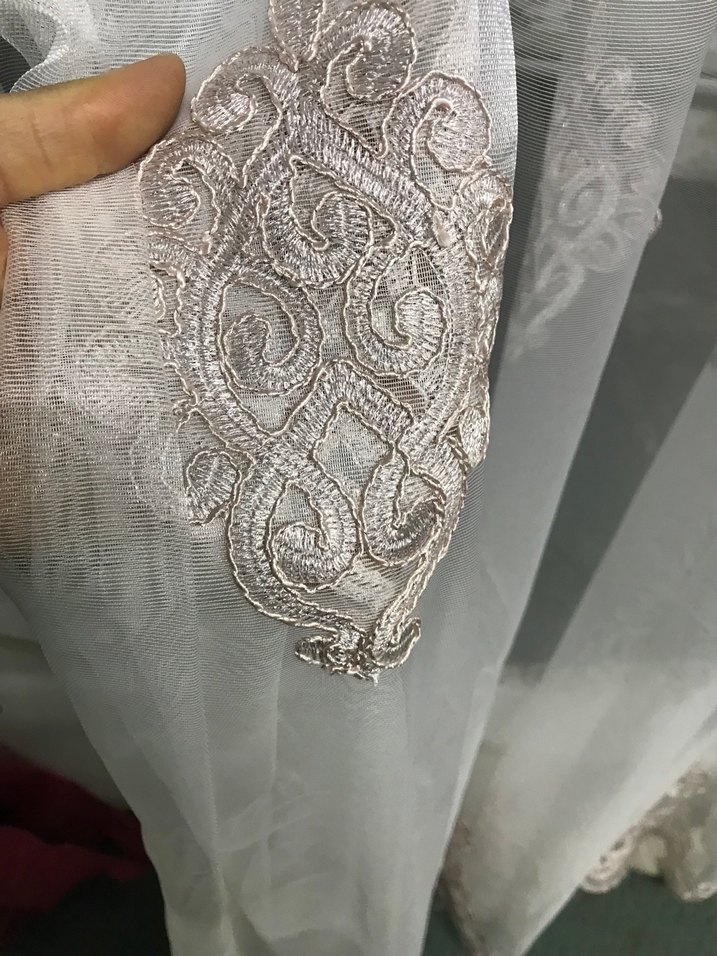 Nakışlı Beyaz Tül Perde 270x264 - Görsel 4