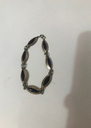 Tasarımcı Oltu taşı bileklik, gümüş