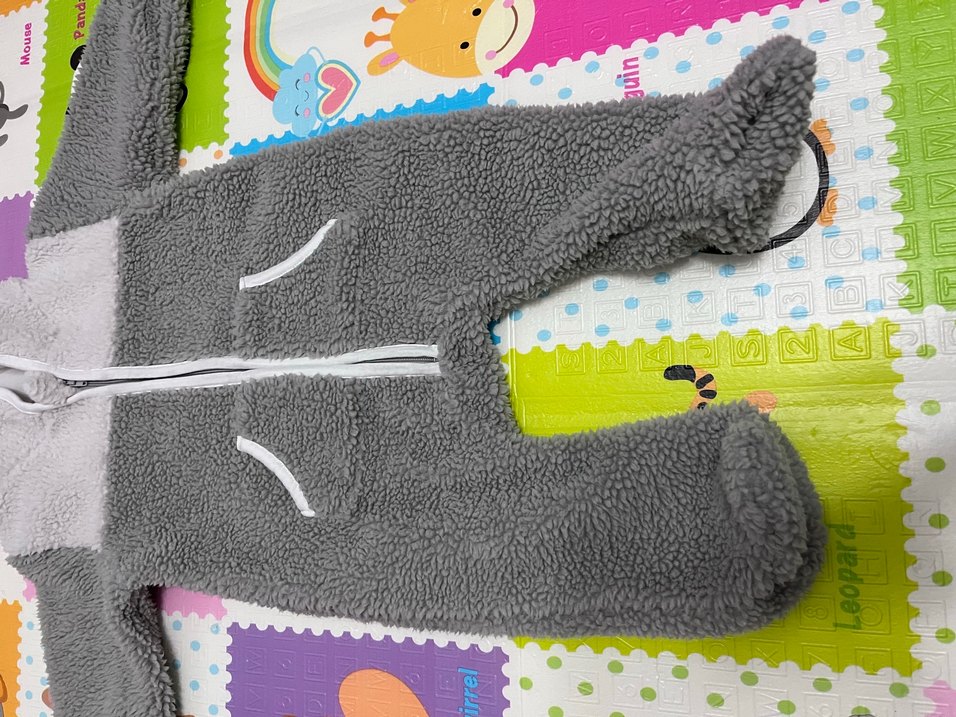 Gri Fermuarlı Bebek Erkek Tulumu - Görsel 5