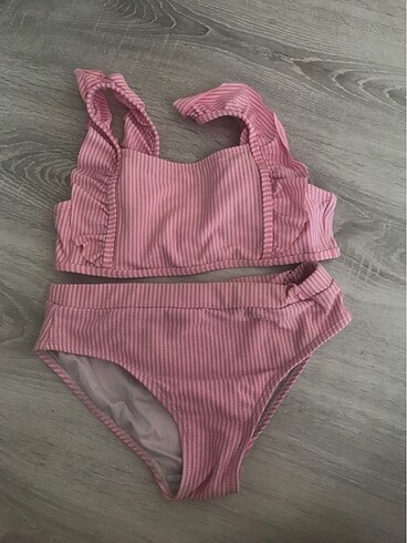 Pembe beyaz çocuk bikinisi