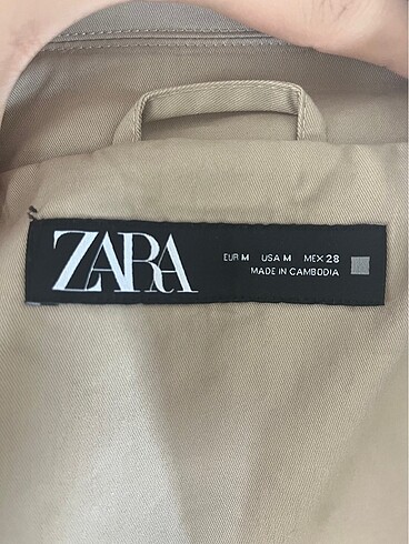 28 Beden ZARA KEMERLİ UZUN TRENÇKOT