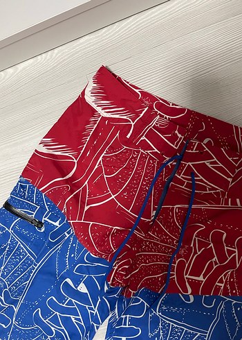 Renkli Bağcıklı Erkek Mini Şort - Görsel 4