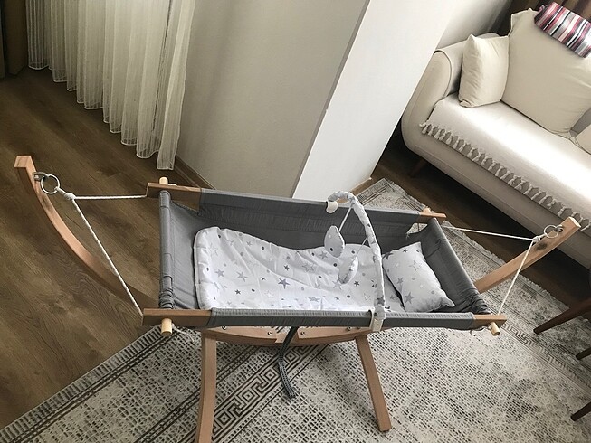 0 - 13 kg Beden Ahşap bebek hamağı