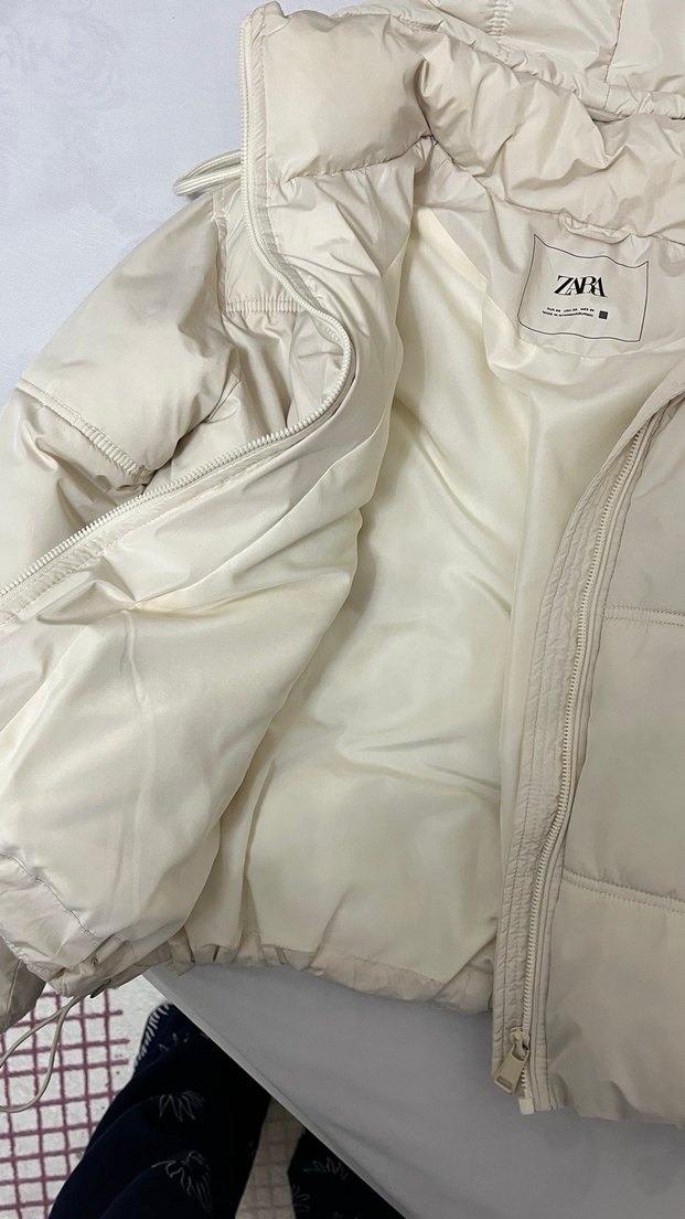 Beyaz Zara Şişme Mont - Görsel 3