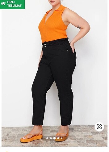 Trendyolmilla beli lastikli kot pantolon