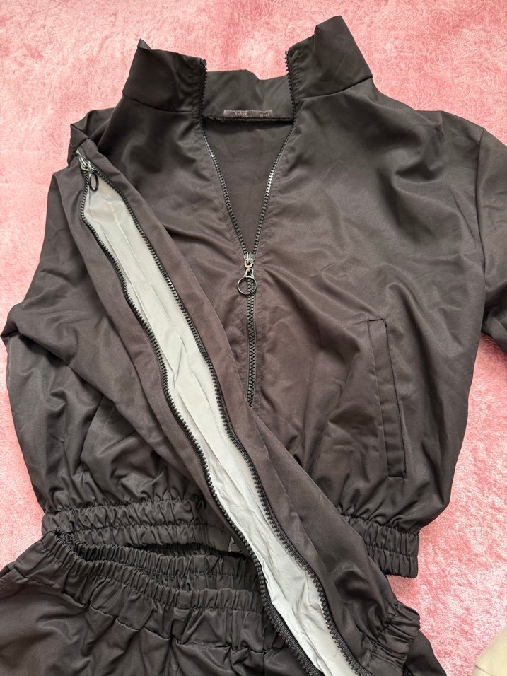 Reflektörlü  siyah eşofman takımı - Görsel 3