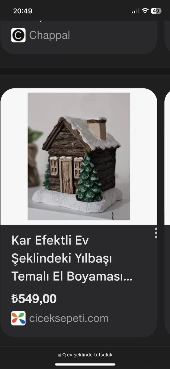 Kar Temalı Ahşap Ev Biblosu şeklinde tütsülük - Görsel 3