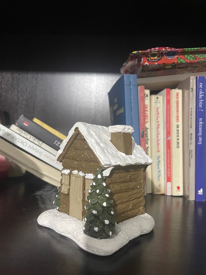 Kar Temalı Ahşap Ev Biblosu şeklinde tütsülük - Görsel 2