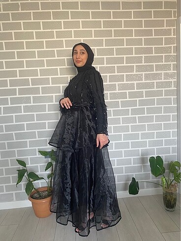 s Beden Tesettür abiye siyah