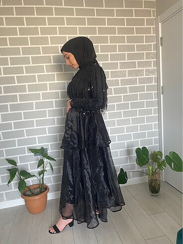 s Beden siyah Renk Tesettür abiye siyah