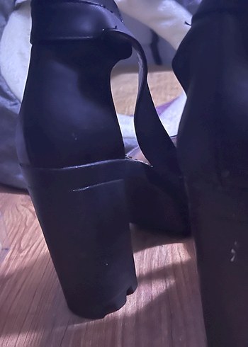 Siyah Gotik Platform Topuklu Kadın Ayakkabı - Görsel 3