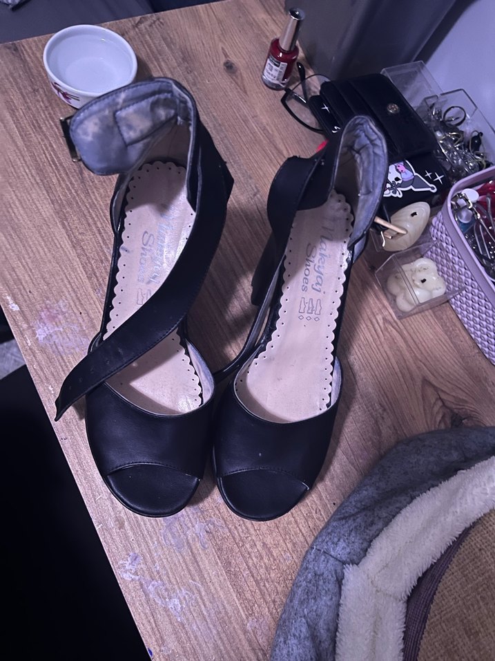 Siyah Gotik Platform Topuklu Kadın Ayakkabı - Görsel 2