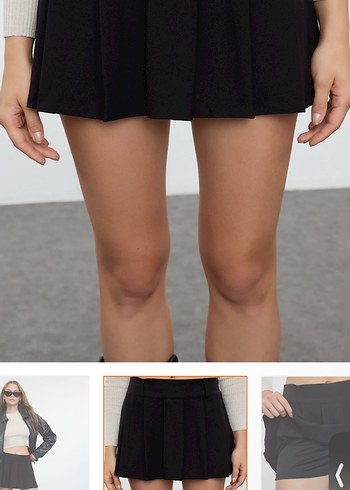 Şortlu mini etek - Görsel 3