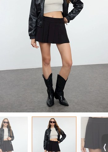 Şortlu mini etek - Görsel 2