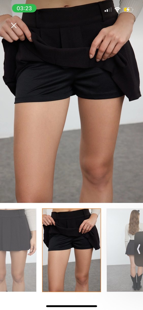 Şortlu mini etek - Görsel 4