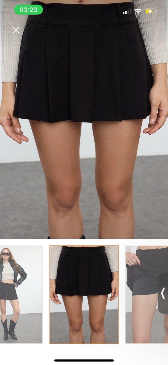 Şortlu mini etek - Görsel 3