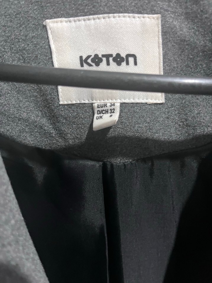 Gri Düz Kaban - Görsel 3