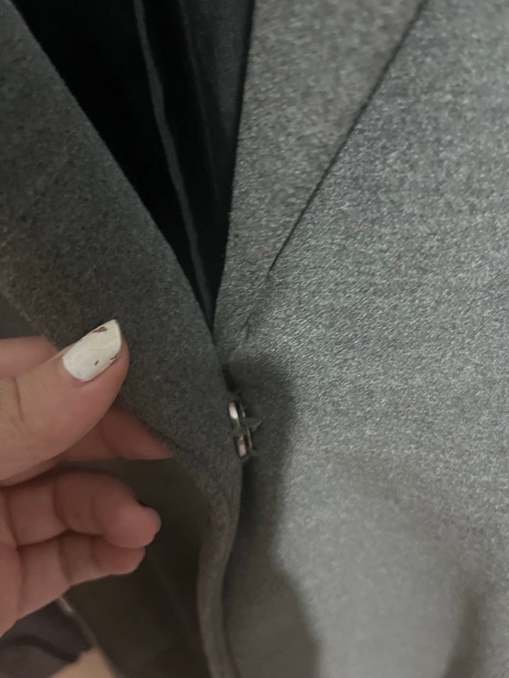 Gri Düz Kaban - Görsel 2