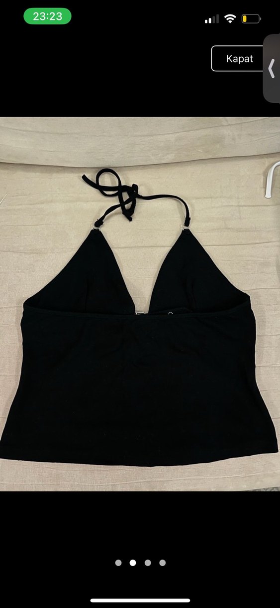 Siyah  Kemerli Halter Yaka Bustiyer - Görsel 2