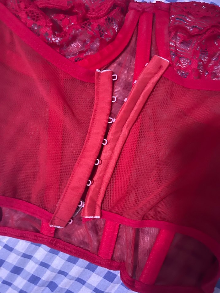 Kırmızı korse büstiyer - Görsel 2