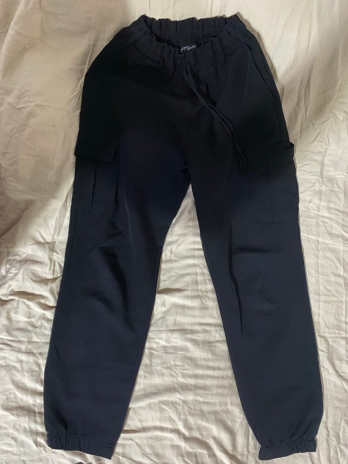 Kadın Siyah pamuklu Pantolon - Görsel 2