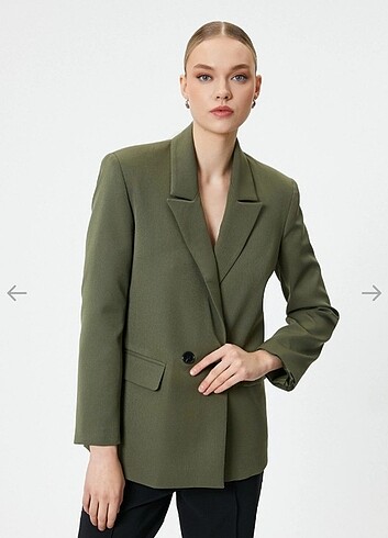 Haki blazer ceket