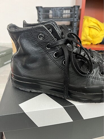 38,5 Beden siyah Renk Siyah deri converse