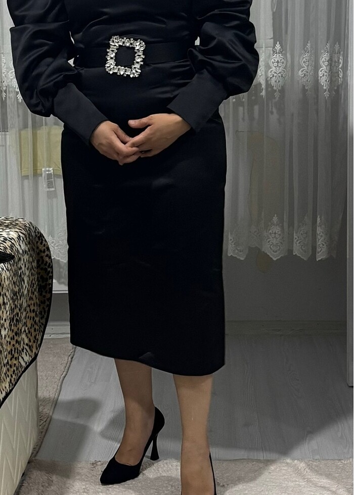 Betül saday saten abiye - Görsel 2