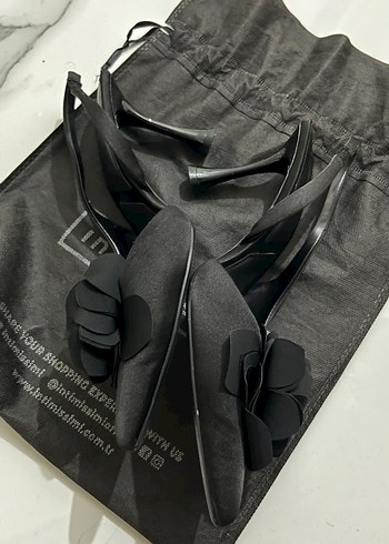 Zara Siyah  Çiçek Detaylı Stiletto - Görsel 3