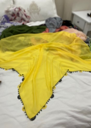 Sarı İpek Dokulu iğne oyası - Görsel 2