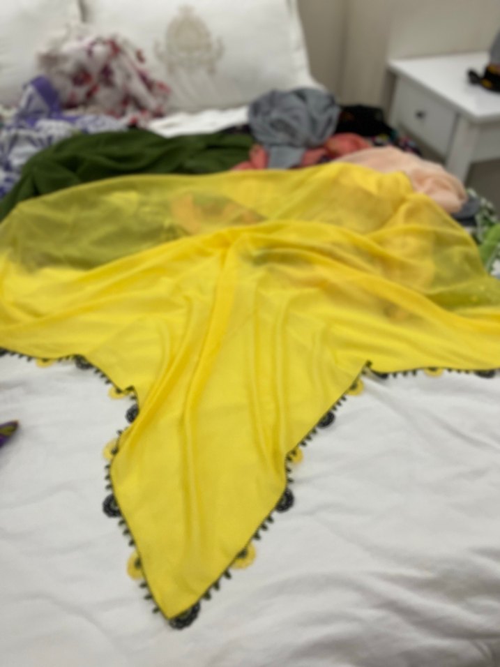 Sarı İpek Dokulu iğne oyası - Görsel 2