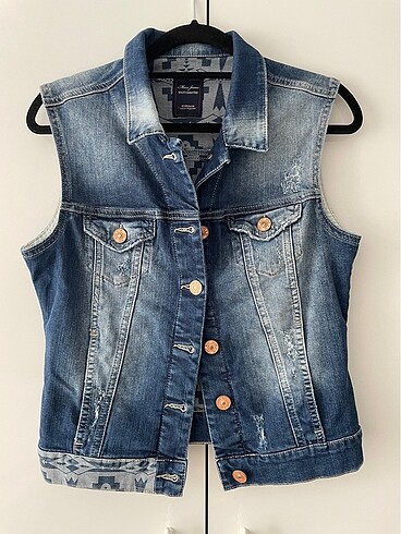s Beden mavi Renk mavi jeans kot yelek