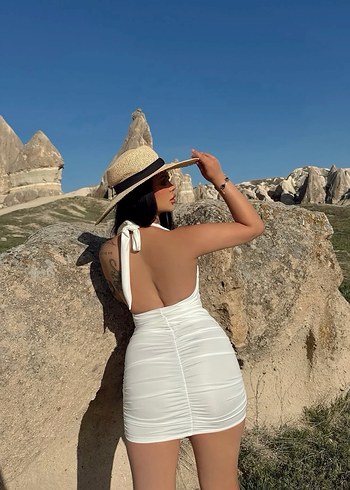 Boyundan bağlamalı elbise - Görsel 3