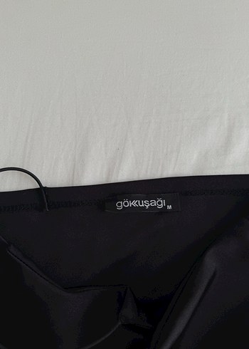 Tek askı yandan büzgülü elbise - Görsel 3