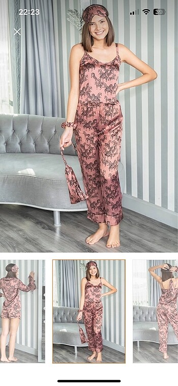 l Beden çeşitli Renk Saten pijama takımı nişan bohça