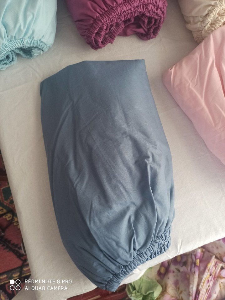 indigo Düz Lastikli Çarşaf - Görsel 2