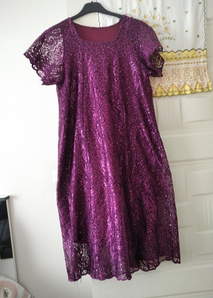 Mor kısa abiye - Görsel 2