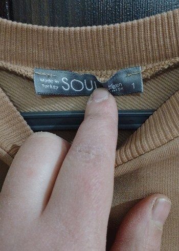 Bej Kadın Süet Sweatshirt - Görsel 3