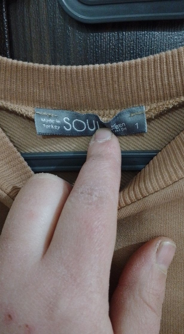 Bej Kadın Süet Sweatshirt - Görsel 3