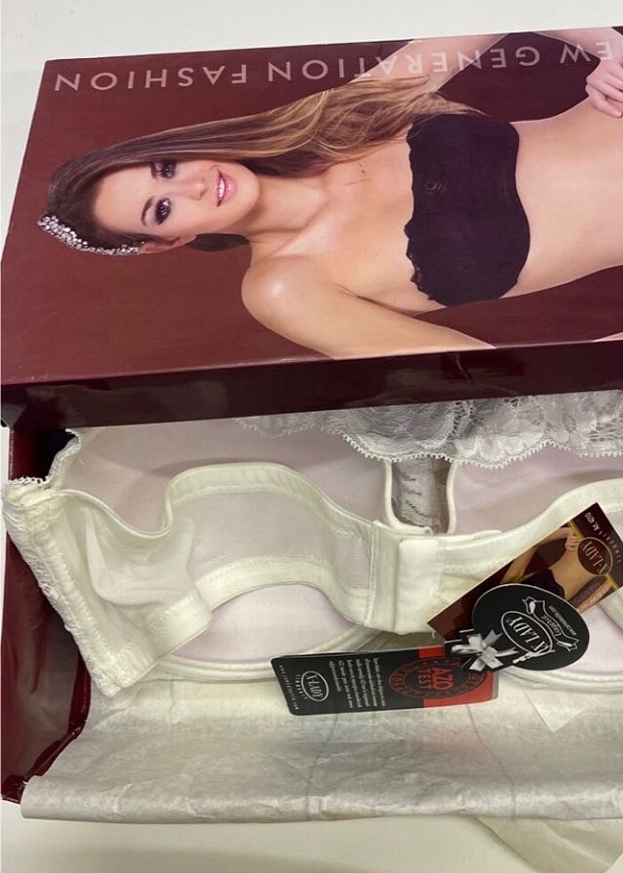 85 beden straplez dantelli sütyen - Görsel 3