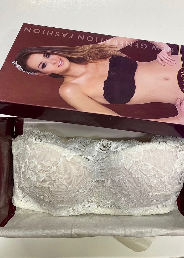 85 beden straplez dantelli sütyen - Görsel 4