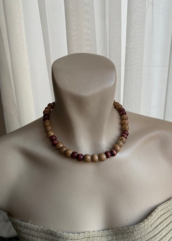 Bohem Tarz Bej Boncuklu Midi Kolye - Görsel 4