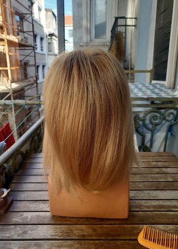 Platin peruk marka 100% gerçek saç tül medikal peruk - Görsel 2