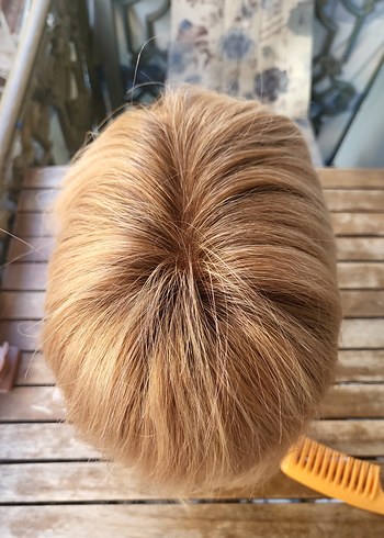 Platin peruk marka 100% gerçek saç tül medikal peruk - Görsel 3