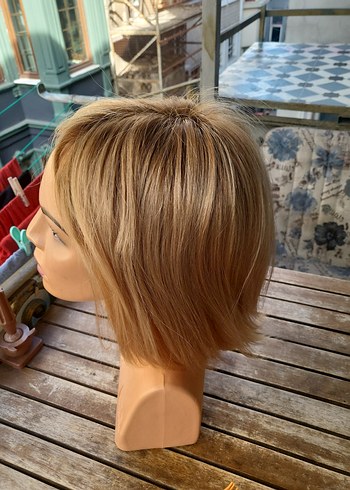 Platin peruk marka 100% gerçek saç tül medikal peruk - Görsel 5