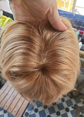 Platin peruk marka 100% gerçek saç tül medikal peruk - Görsel 7