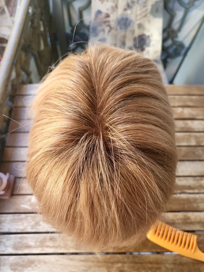 Platin peruk marka 100% gerçek saç tül medikal peruk - Görsel 3