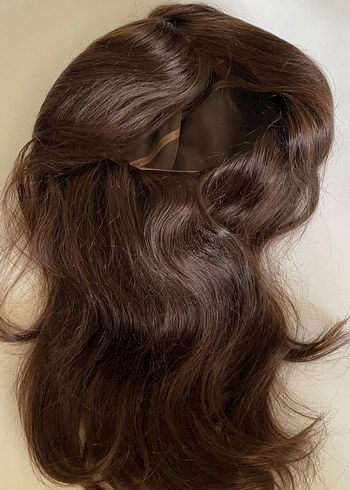 full cap Bayan uzun protez 100% gerçek saç perugu - Görsel 3