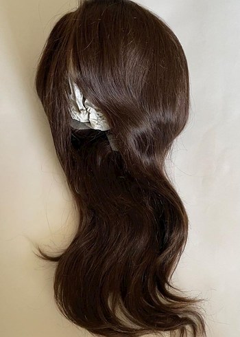 full cap Bayan uzun protez 100% gerçek saç perugu - Görsel 9