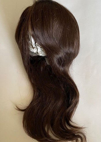 full cap Bayan uzun protez 100% gerçek saç perugu - Görsel 8